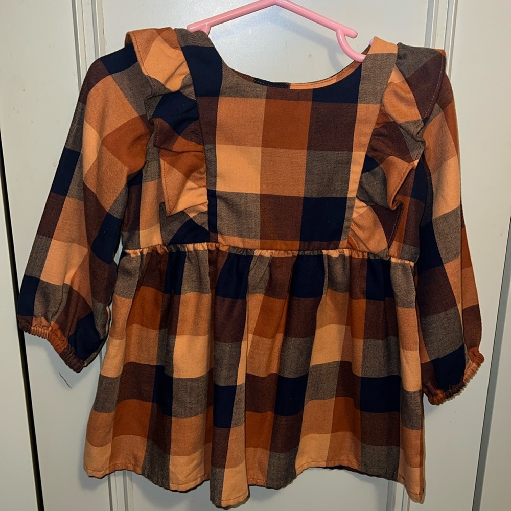 Plaid top.